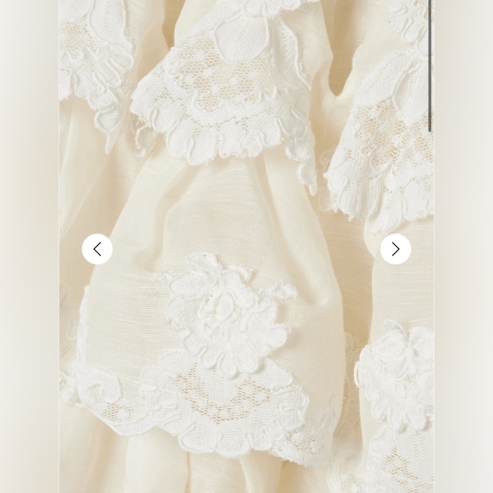 NWT Zimmermann Crush Tiered Lace Minidress
Ivory White Crush Tiered Ruffle Dress - Picture 8 of 15